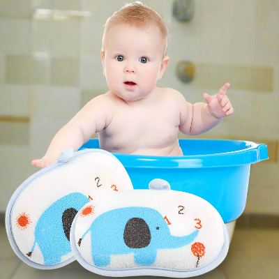 Eponge de Bain - CartoonBathSpongâą - Elephant Bleu