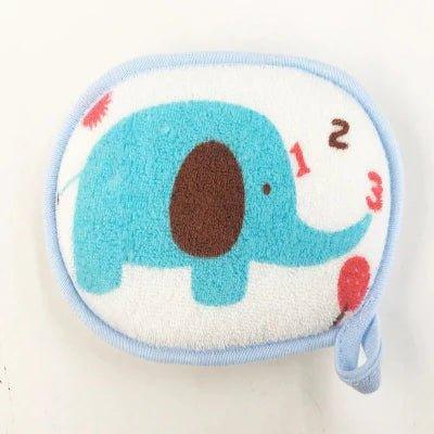 Éponge de Bain Bébé Douce et Amusante | Éléphant Bleu" - Les merveilles de ninie